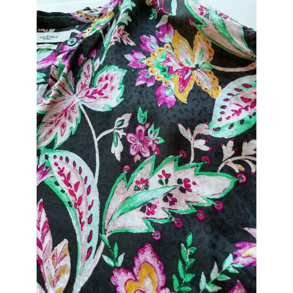 Isabel Etoile Marant Catchell Tropical Floral Blouse FR 36 / US 4 European - Picture 11 of 12